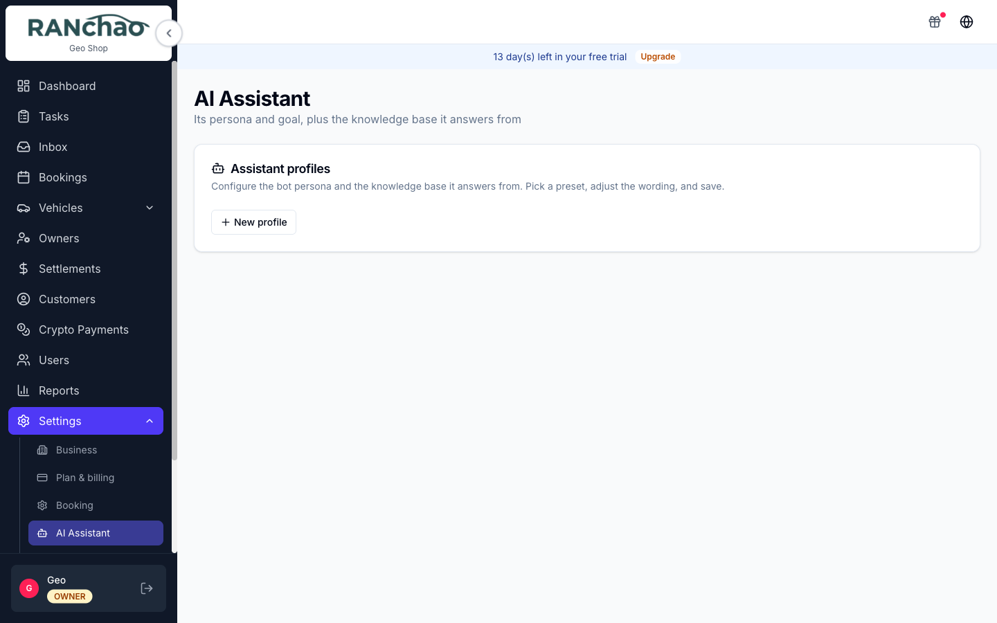 AI Assistant settings